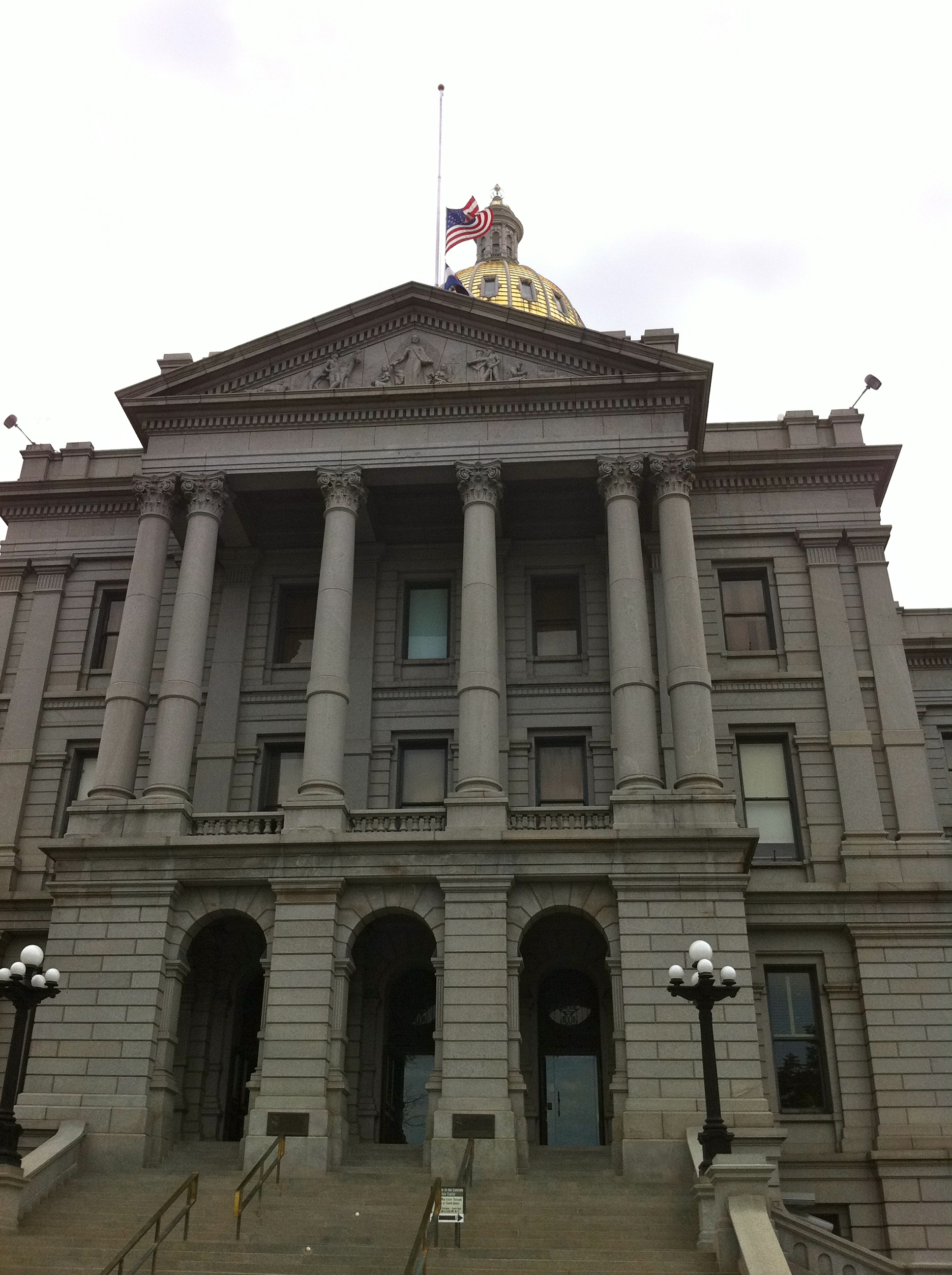 The Colorado State Capitol Building in Denver. The building is exactly 1 mile above sea level.
