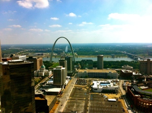 The amazing view from the top floor of the Eagleton Courthouse