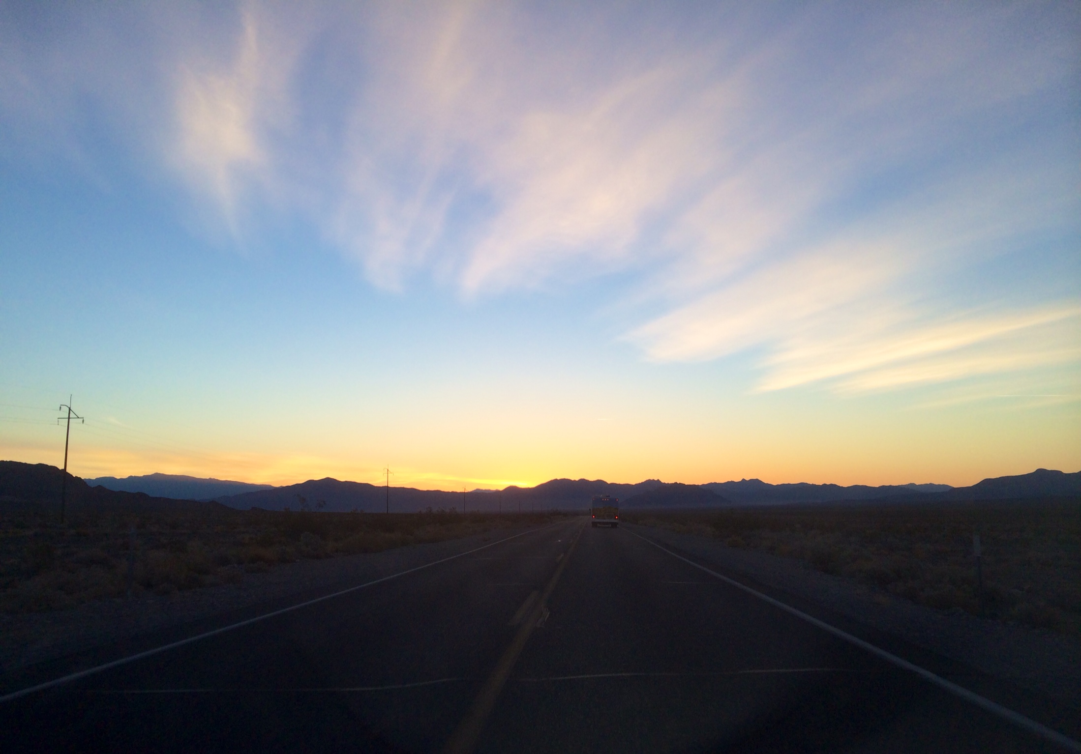 Sunrise on the CA/NV border