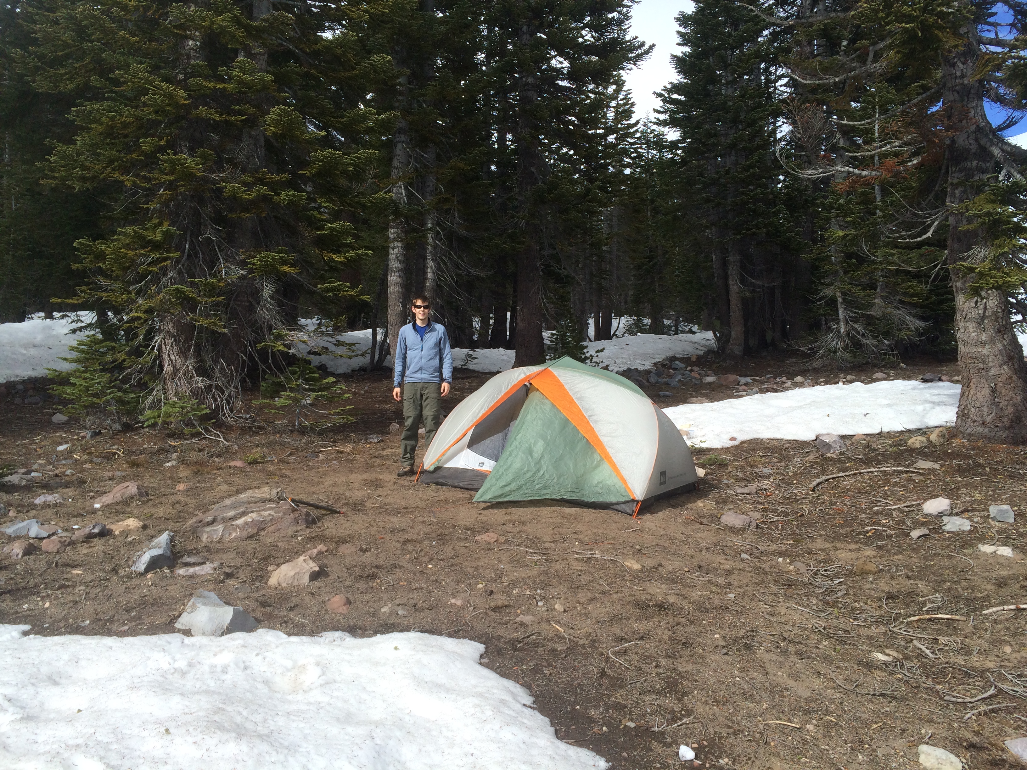 Setting up at Horse Camp (7,900 ft)